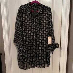 Have Black and White Button Down Shirt